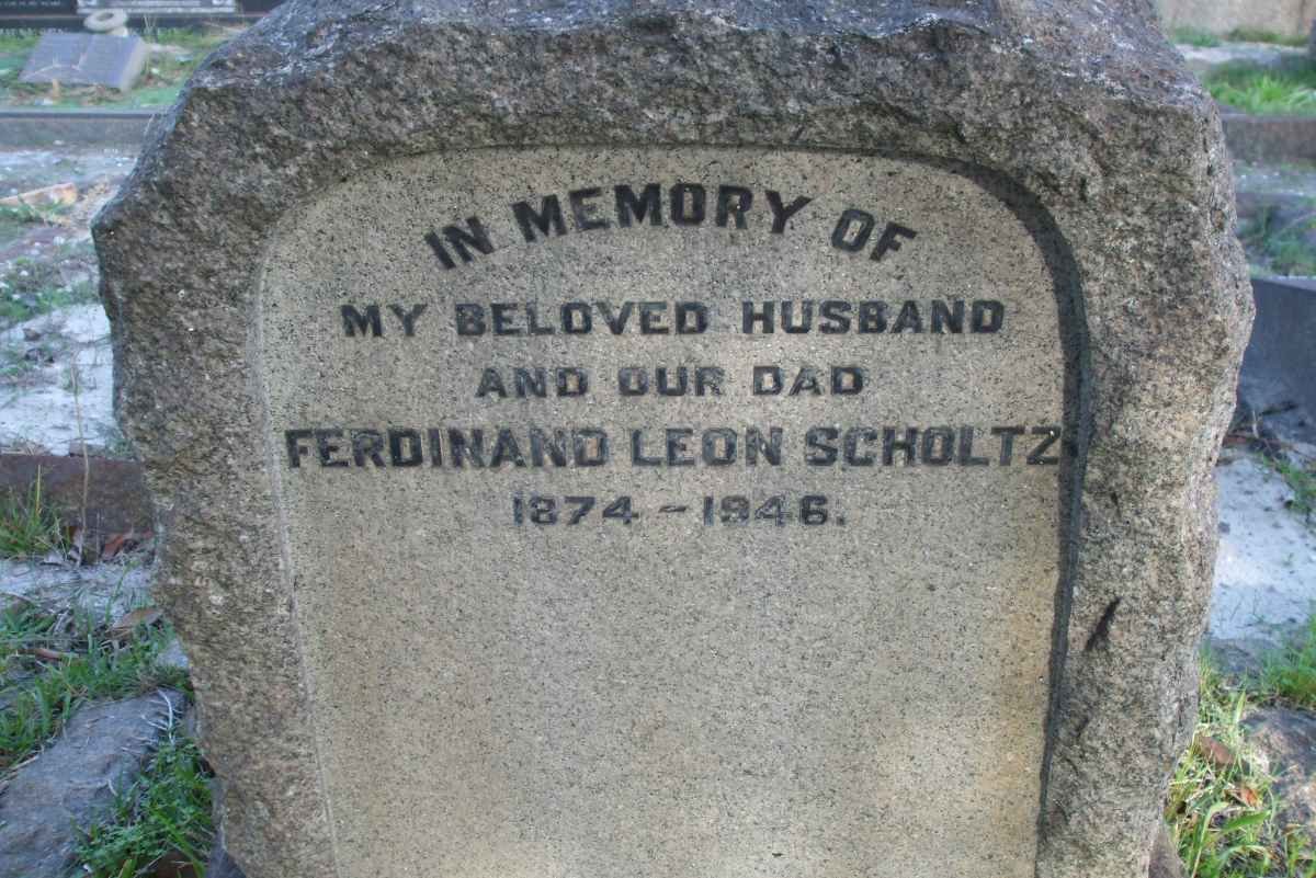 SCHOLTZ Ferdinand Leon 1874-1946