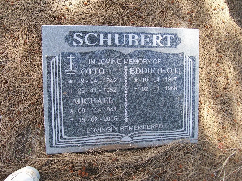 SCHUBERT E.O.L. 1917-1968 :: SCHUBERT Otto 1942-1952 :: SCHUBERT Michael 1944-2005