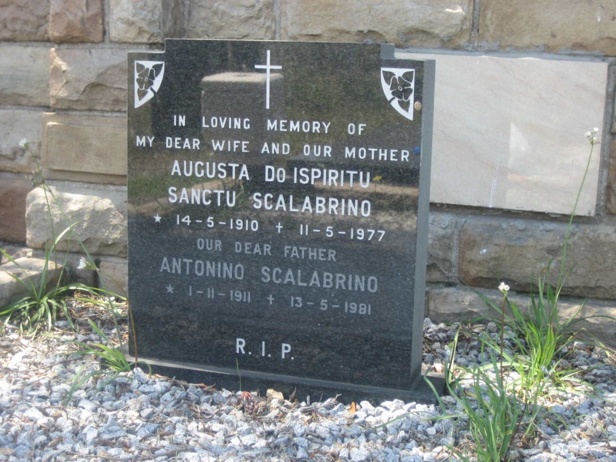 SCALABRINO Antonino 1911-1981 &amp; Augusta do Ispiritu Sanctu 1910-1977
