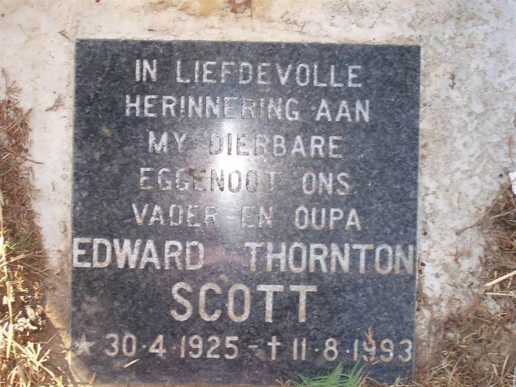 SCOTT Edward Thornton 1925-1993