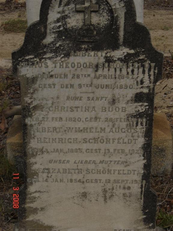 SCHONFELDT Julius Theodor 1847-1890 &amp; Elizabeth 1854-1938