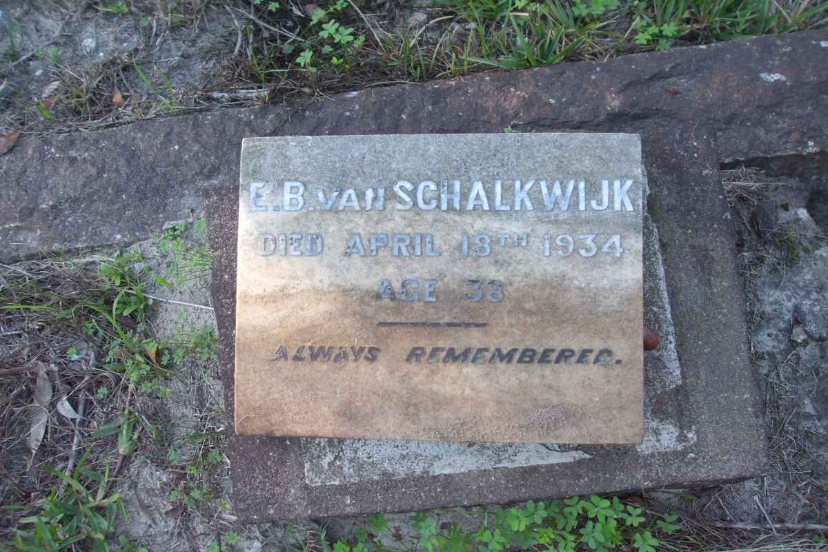 SCHALKWIJK E.B., van -1934 