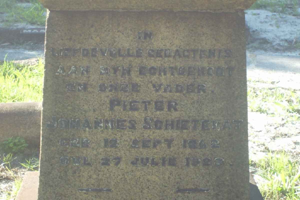 SCHIETEKAT Pieter Johannes 1862-1923