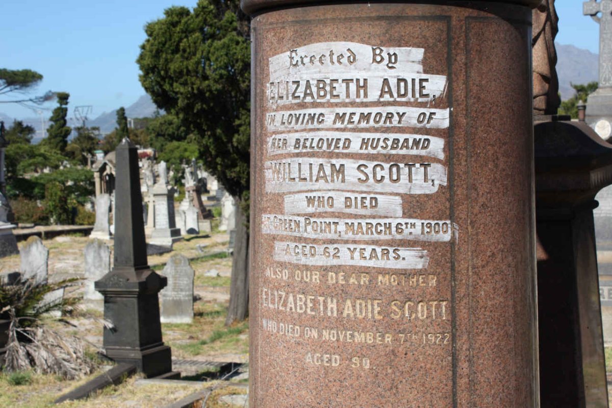 SCOTT William -1900 &amp; Elizabeth ADIE -1922