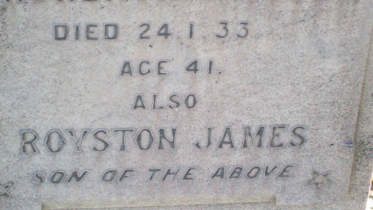 SCOTT James Sydney 1877-1927 :: SCOTT Laurencia H. -1933 :: SCOTT Royston James -1941