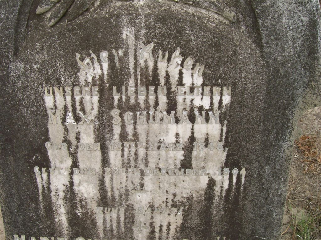 SCHUMANN Max 1848-1904