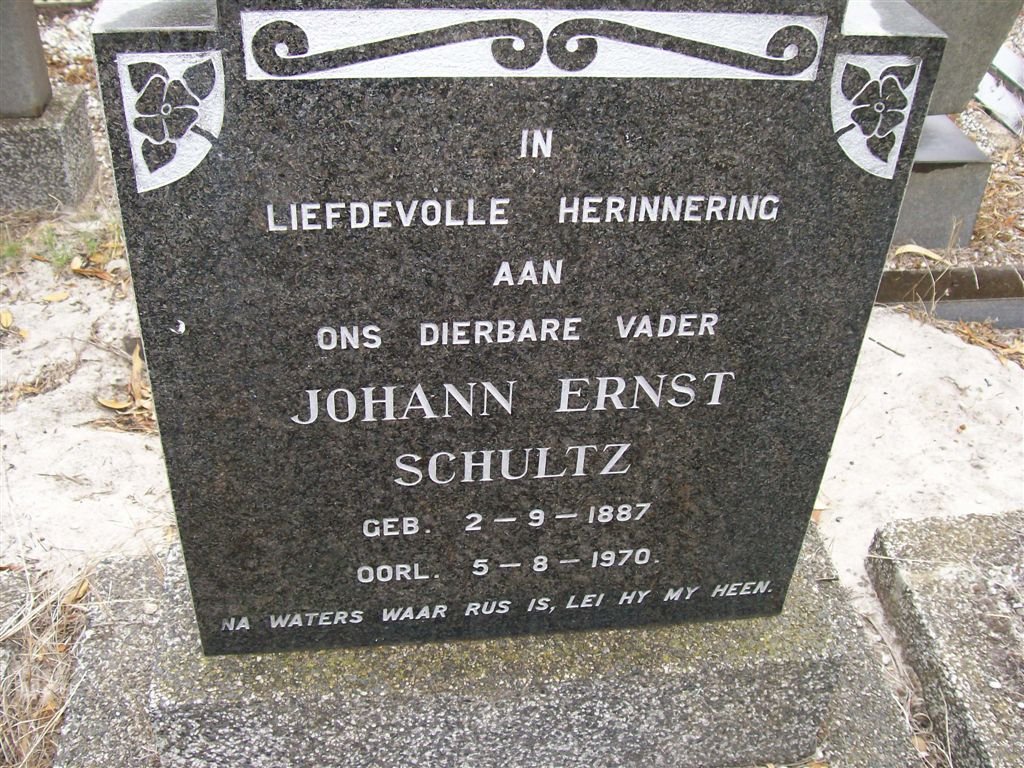 SCHULTZ Johann Ernst 1887-1970