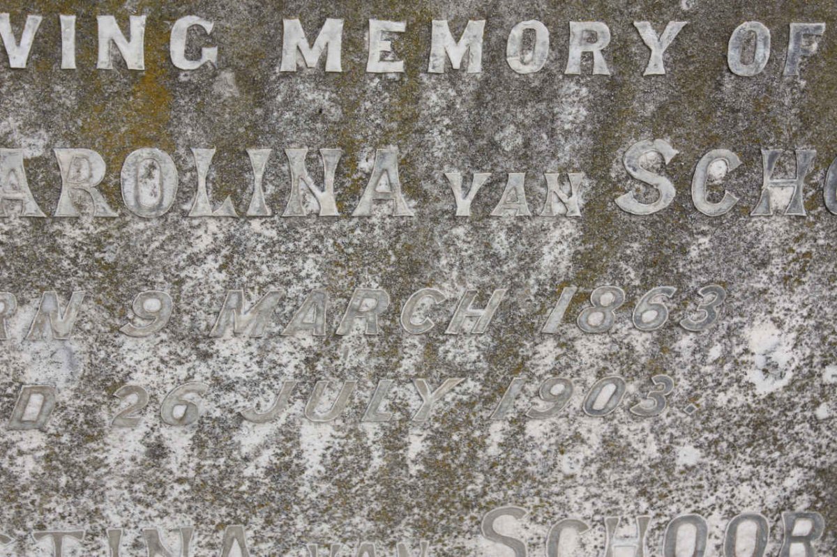 SCHOOR Maria Carolina, van 1868-1903