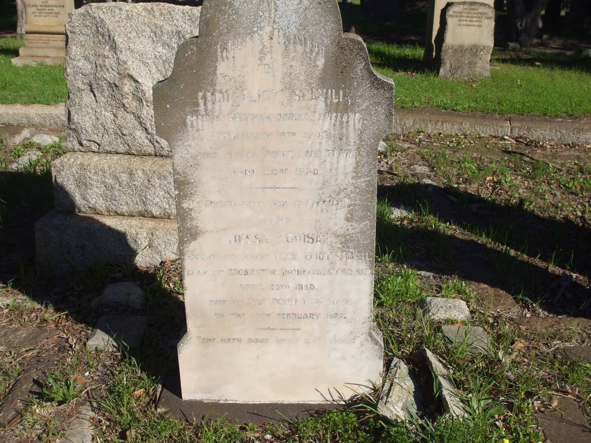 SEAVILL Cecil Eliot 1843-1920 &amp; Jessie Louisa 1850-1922