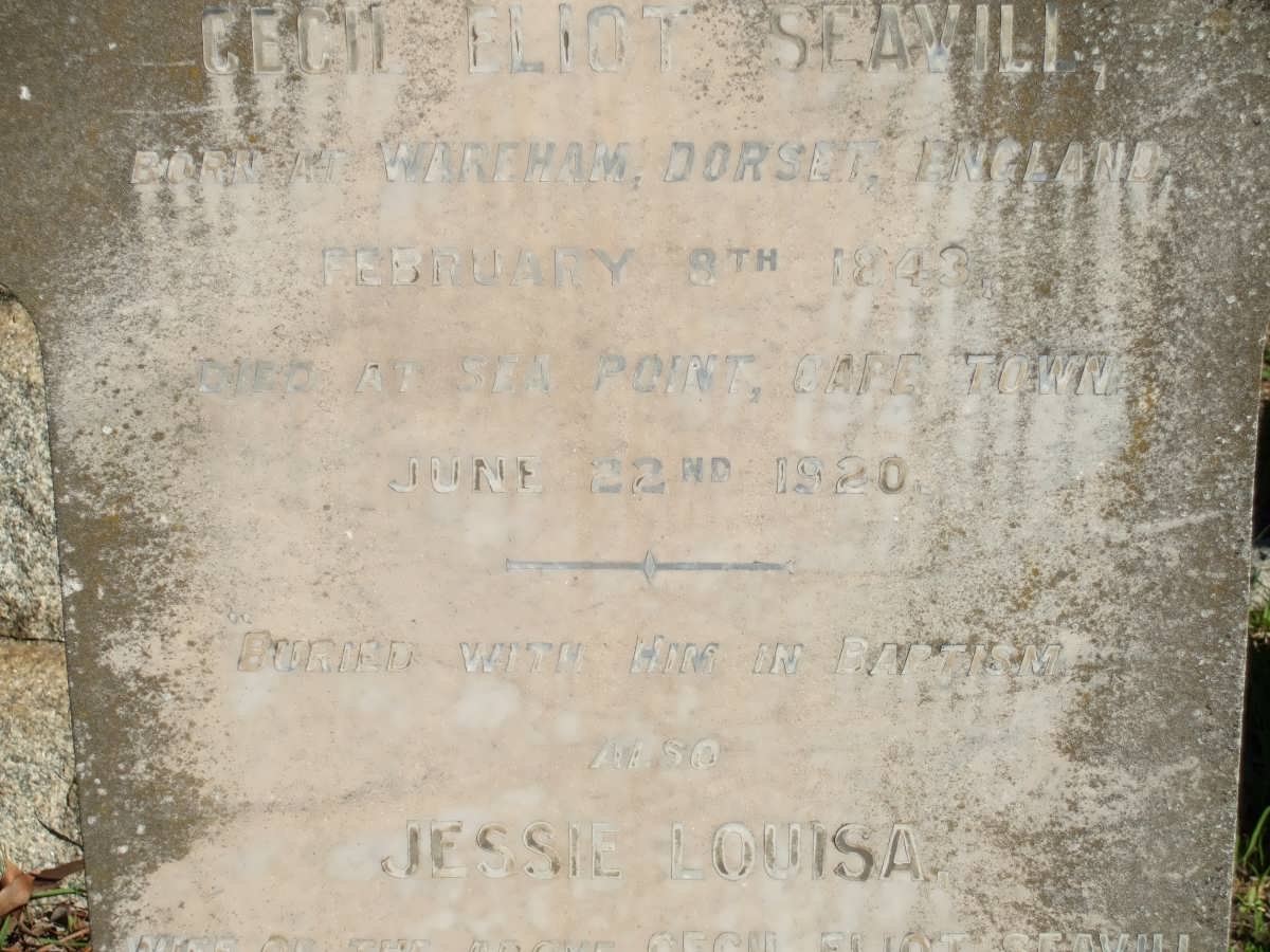 SEAVILL Cecil Eliot 1843-1920 &amp; Jessie Louisa 1850-1922