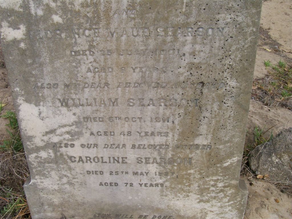 SEARSON Florence Maud -1901 :: SEARSON  William -1911 :: SEARSON Caroline -1927