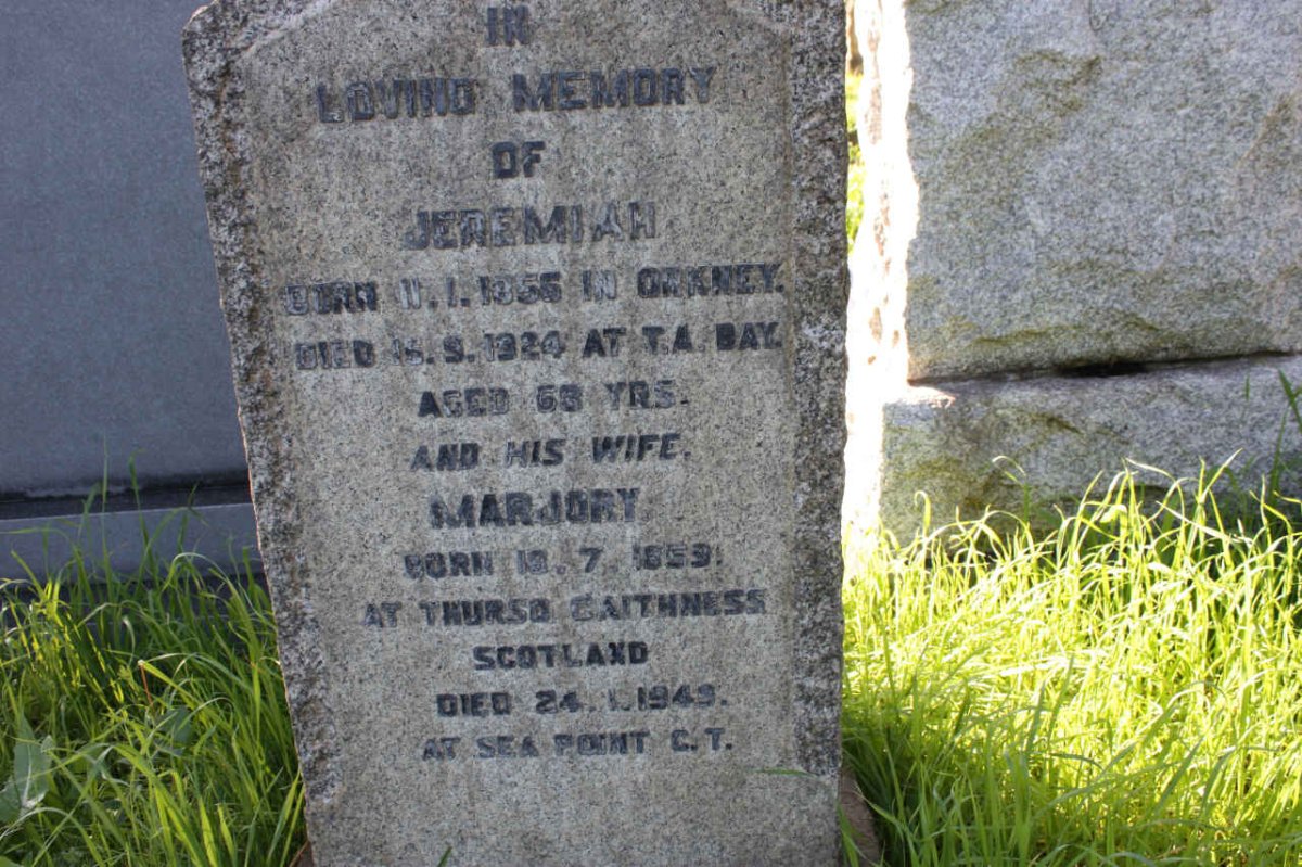 SEATTER Jeremiah 1855-1924 &amp; Marjory 1859-1949