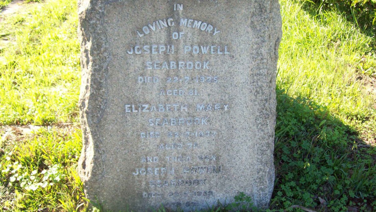 SEABROOK Joseph Powell  -1925 &amp; Elizabeth Mary -1937 :: SEABROOK Joseph P. -195?