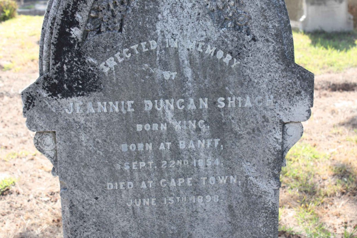 SHIACH Jeannie Duncan nee KING 1854-1898