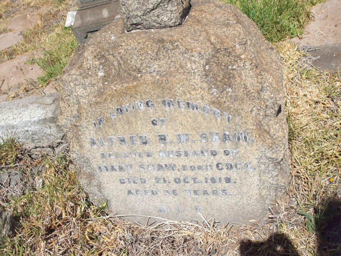 SHAW Alfred R.M. -1918