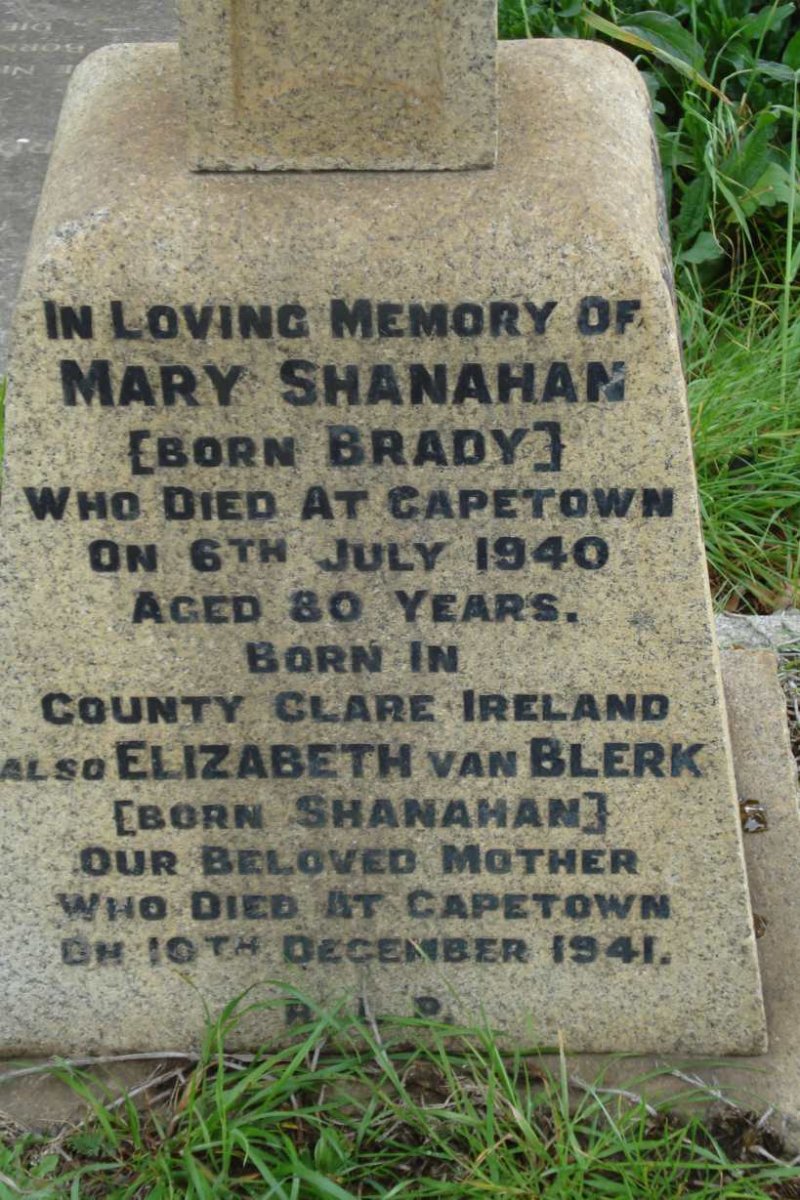 SHANAHAN Mary nee BRADY -1940 :: VAN BLERK Elizabeth nee SHANAHAN -1941