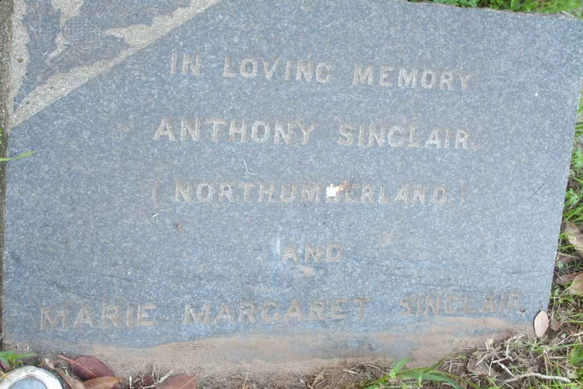 SINCLAIR Anthony &amp; Marie Margaret