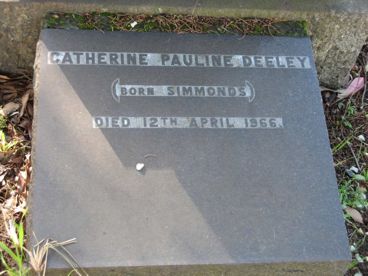 DEELEY Catherine Pauline nee SIMMONDS -1966