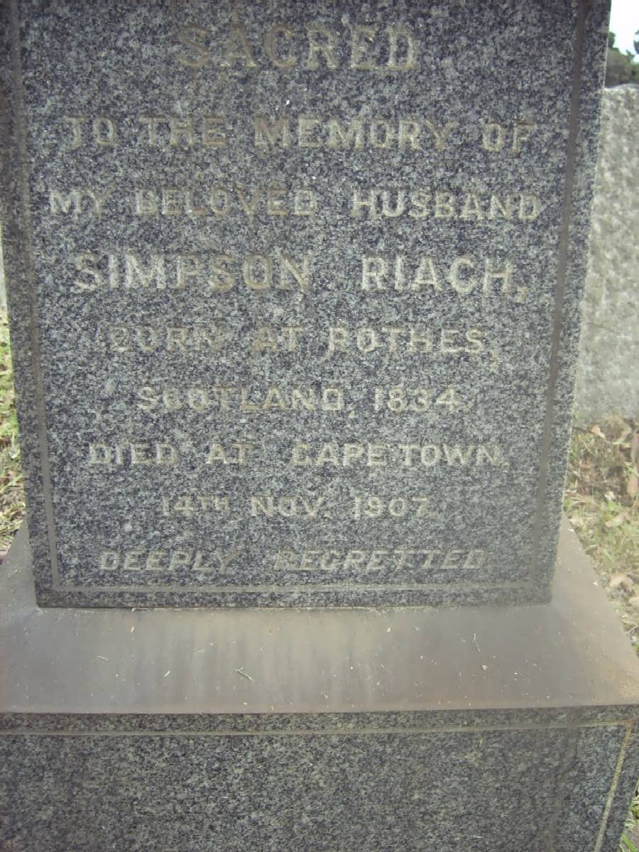 RIACH Simpson 1834-1907