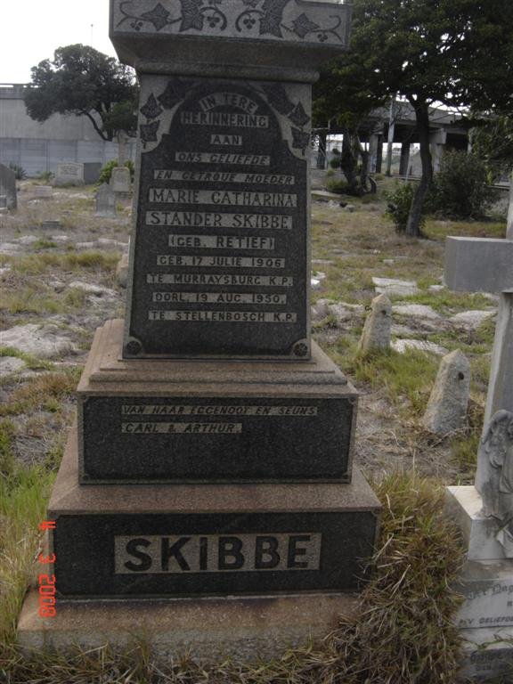 SKIBBE Marie Catharina nee RETIEF 1906-1950