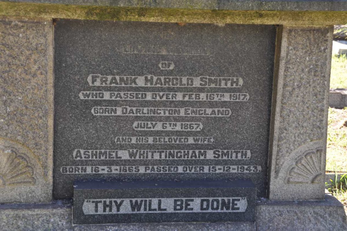 SMITH Frank Harold 1867-1917 &amp; Ashmel Whittingham 1865-1943