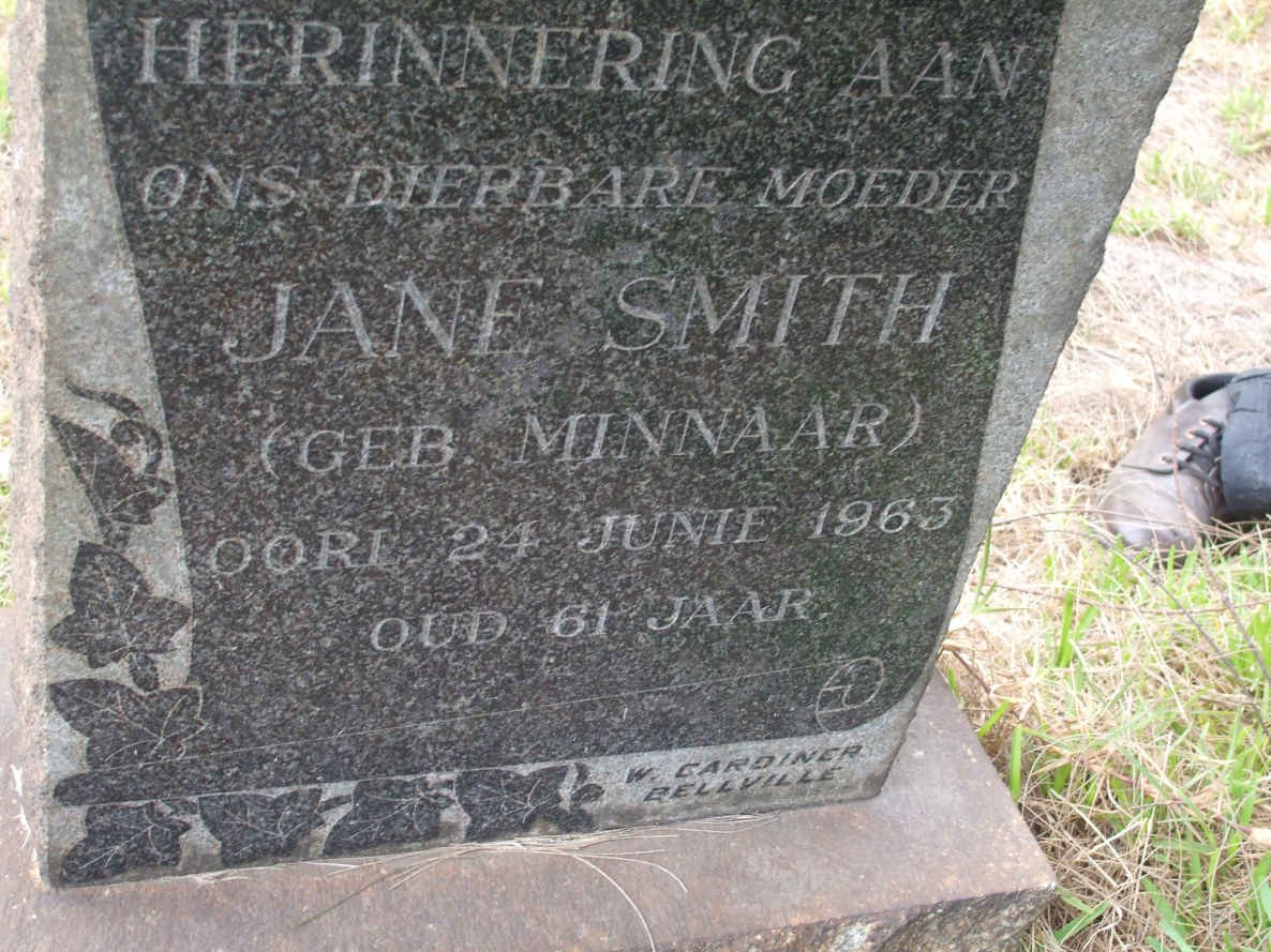 SMITH Jane nee MINNAAR -1963
