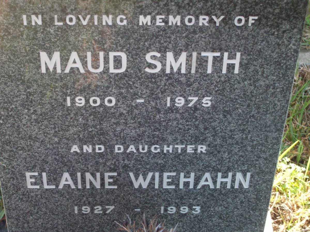 SMITH Maud 1900-1975 :: WIEHAHN Elaine 1927-1993