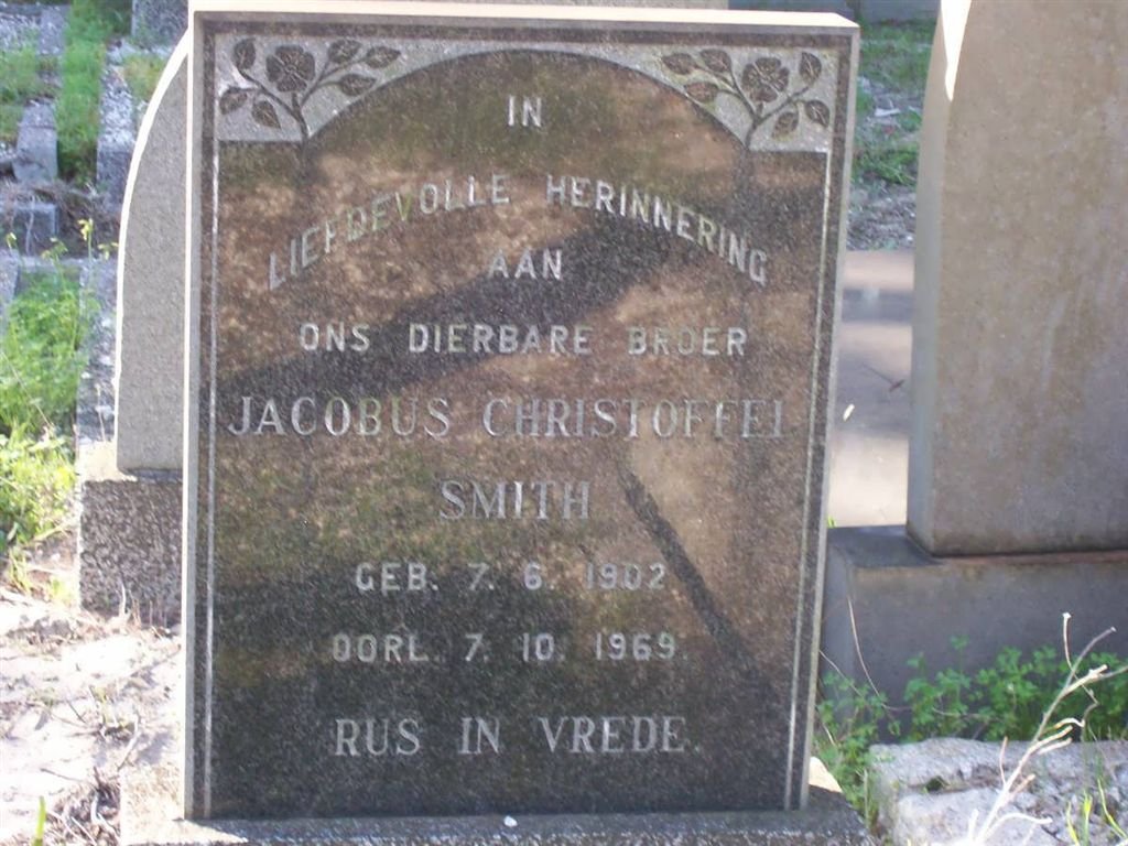 SMITH Jacobus Christoffel 1902-1969