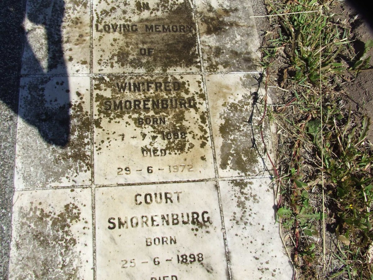 SMORENBURG Court 1898-1974 &amp; Winifred 1888-1972