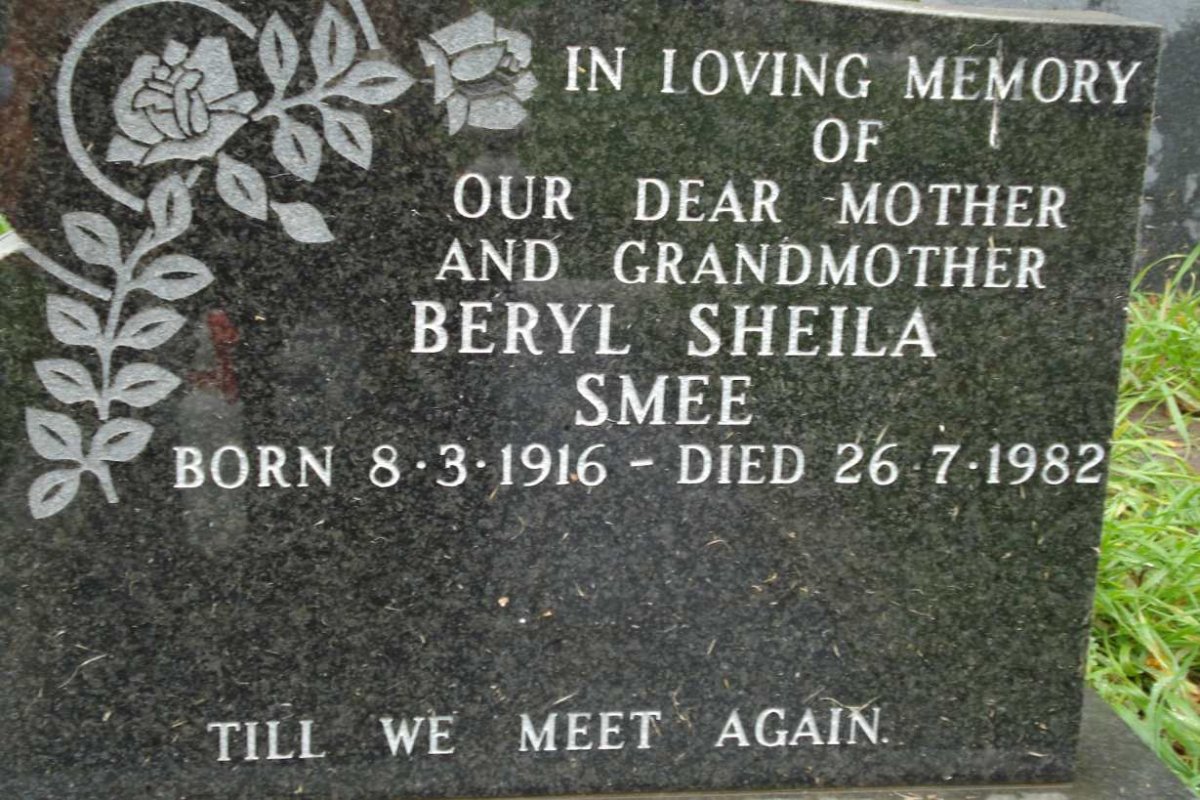 SMEE Beryl Sheila 1916-1982
