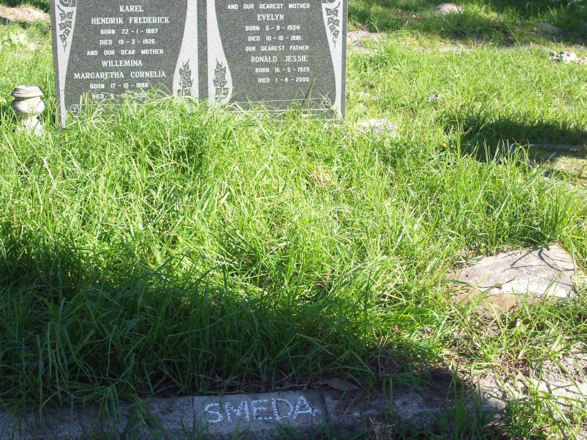 SMEDA Hendrik Frederick 1887-1926 &amp; Willemina Margaretha C.1888-1975 :: SMEDA Ronald Jessie 1920-2000 &amp; Evelyn 1934-1891