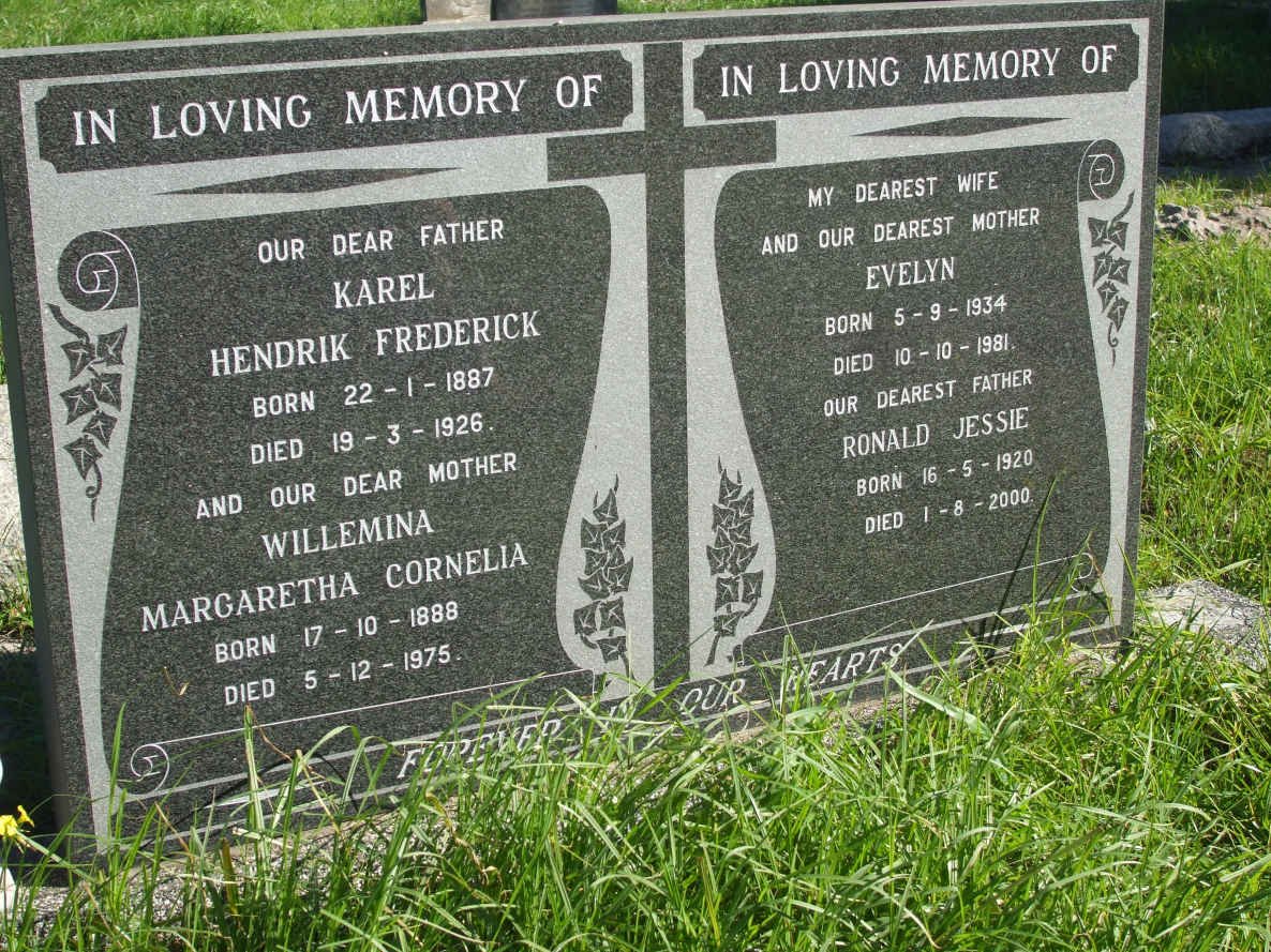 SMEDA Hendrik Frederick 1887-1926 &amp; Willemina Margaretha C.1888-1975 :: SMEDA Ronald Jessie 1920-2000 &amp; Evelyn 1934-1981