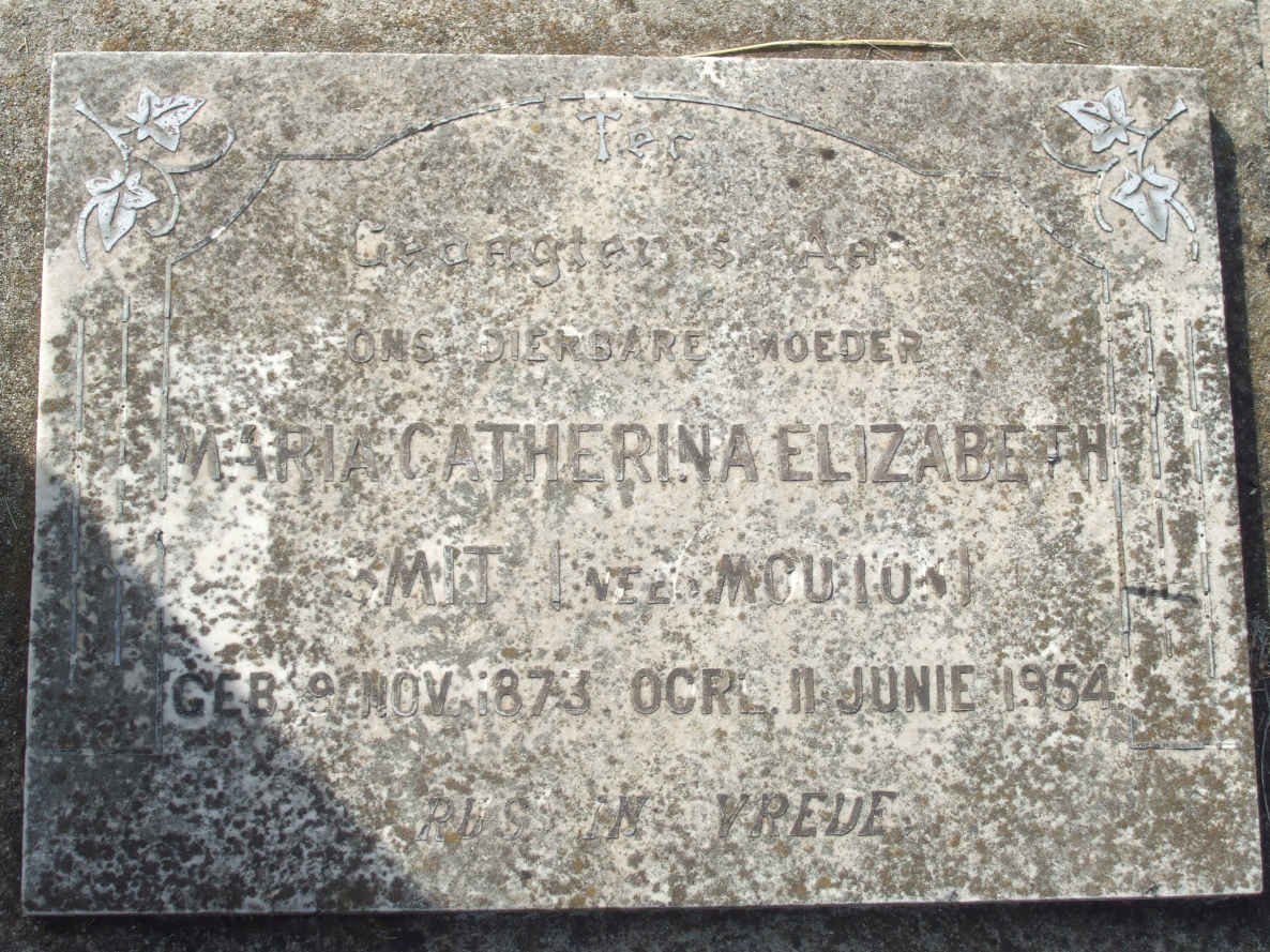 SMIT Maria Catherina Elizabeth nee MOUTON 1873-1954