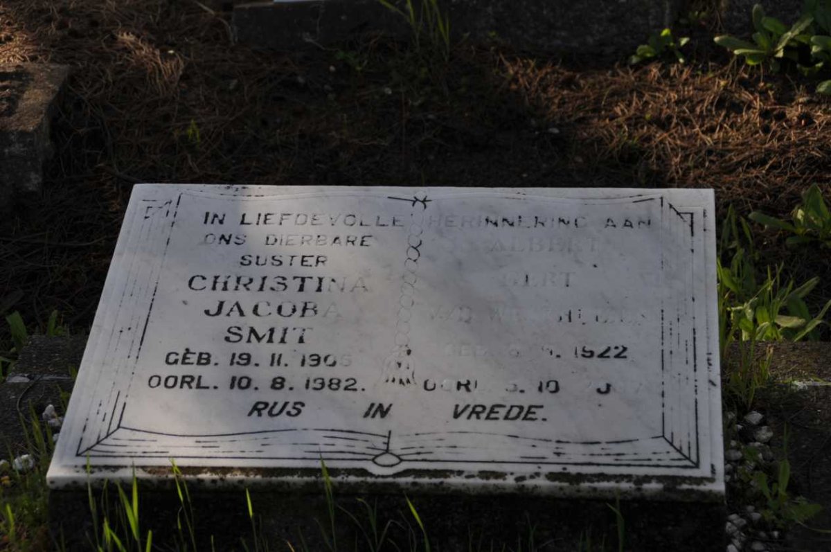 SMIT Christina Jacoba 1905-1982 :: WESTHUIZEN Albert Gert, v.d. 1922-2007