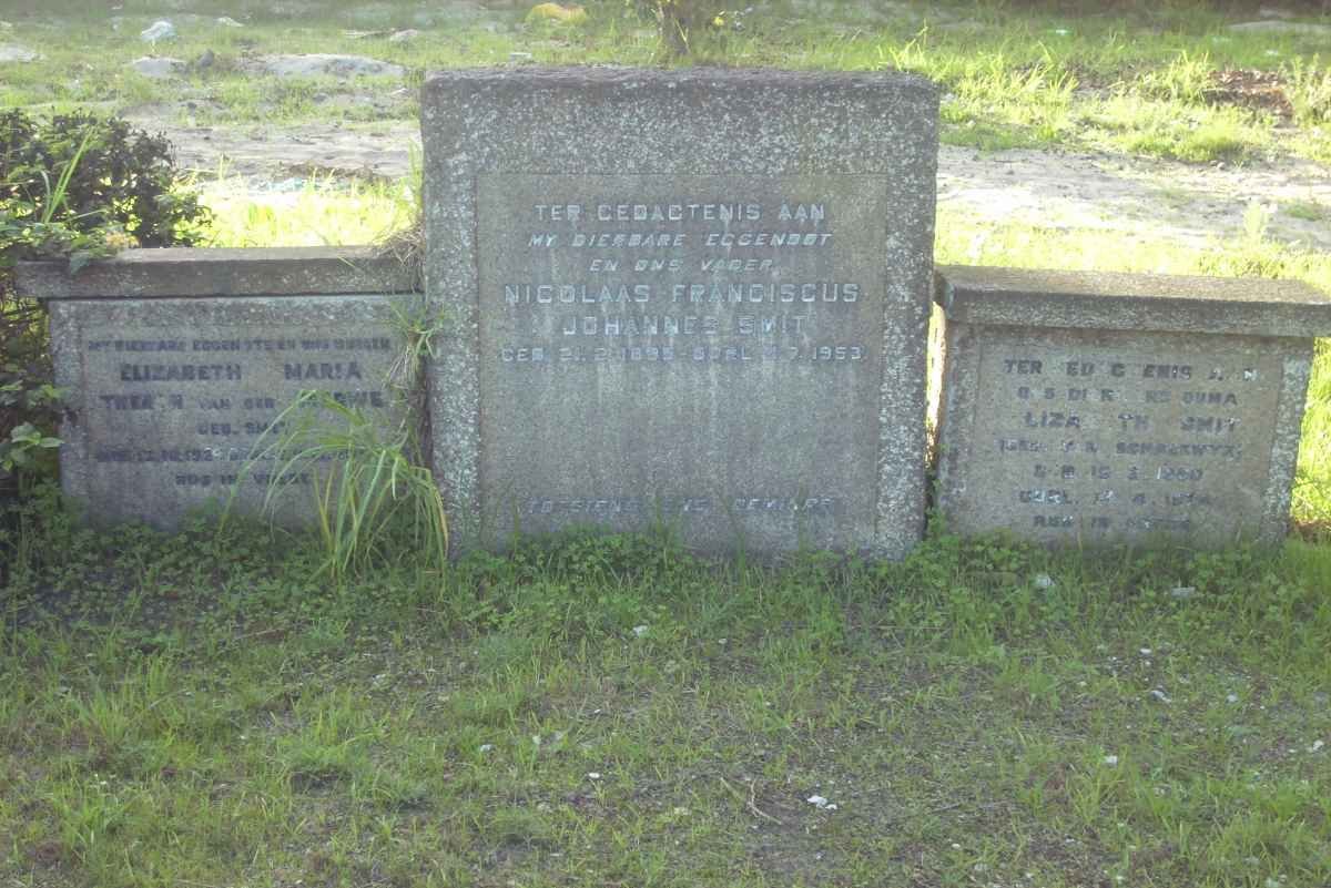 SMIT Nicolaas Franciscus Johannes 1895-1953 &amp; Elizabeth VAN SCHALKWYK :: VAN DER MERWE Elizabeth Maria ? nee SMIT