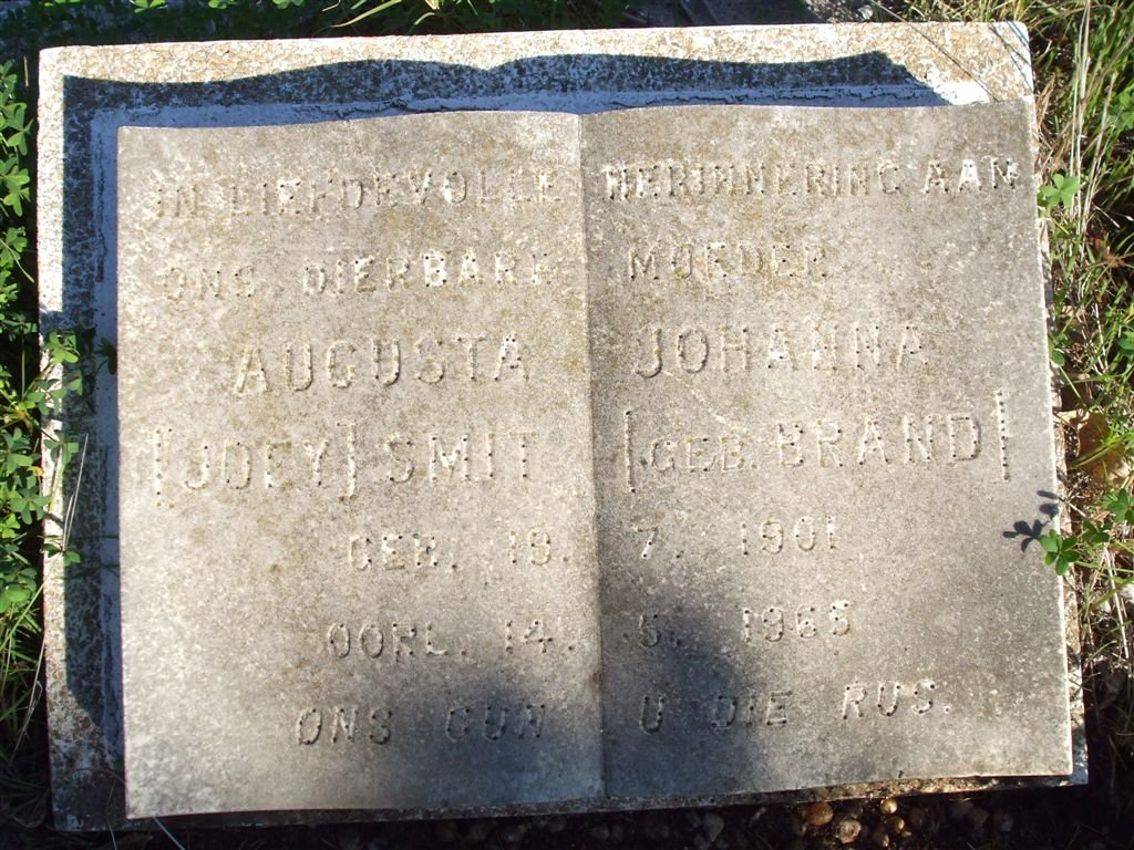 SMIT Augusta Johanna nee BRAND 1901-1965
