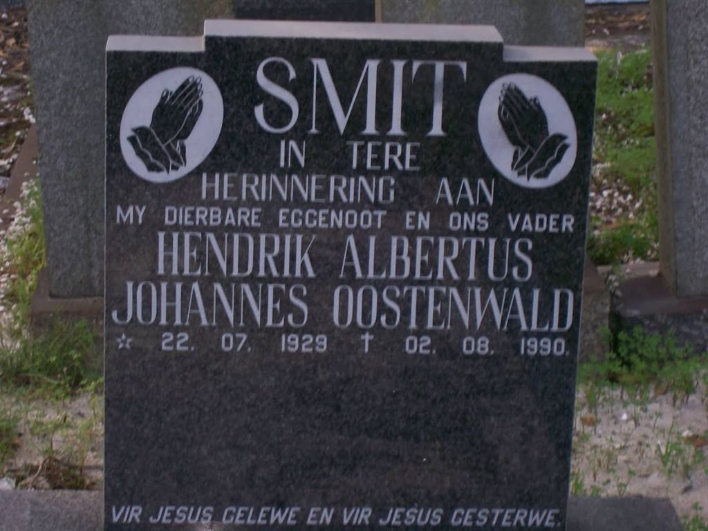 SMIT Hendrik Albertus Johannes Oostenwald 1929-1990
