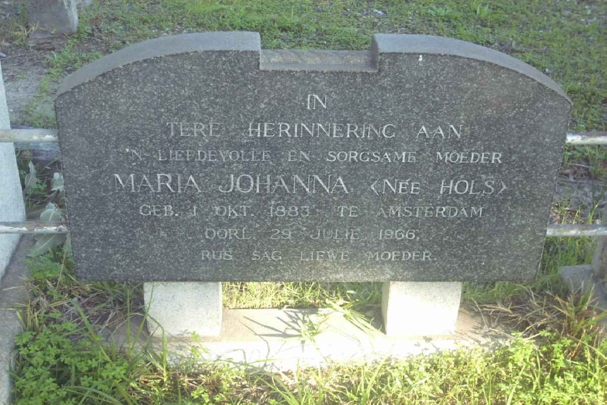 SNOEK Maria Johanna nee HOLS 1883-1966