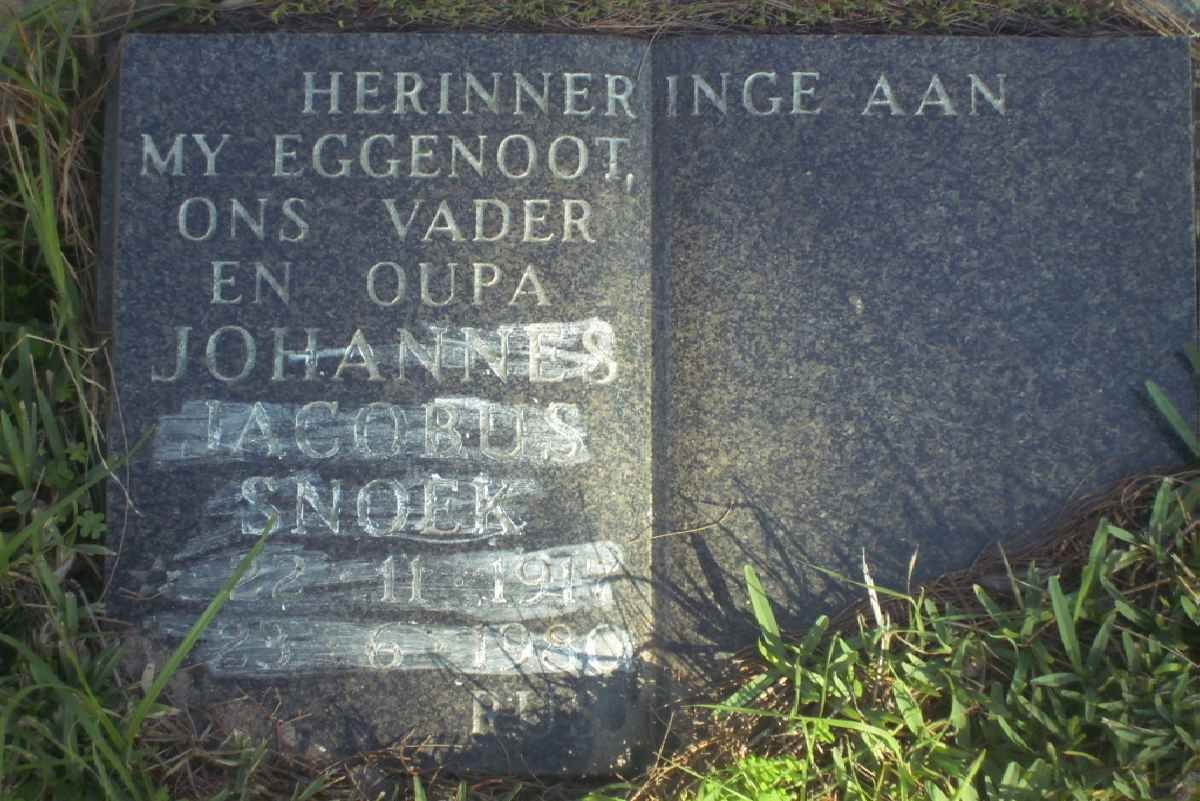 SNOEK Johannes Jacobus 1917-1980