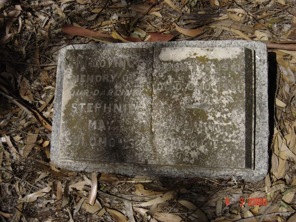 SOLOMONS Stephnie May 1961-1961