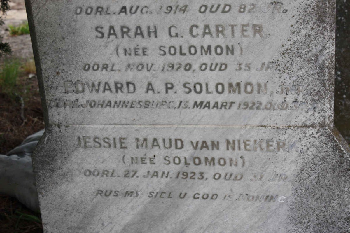 CARTER :: SOLOMON :: VAN NIEKERK