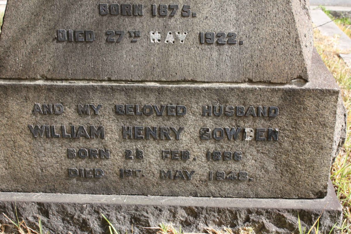 SOWDEN William Henry 1896-1948