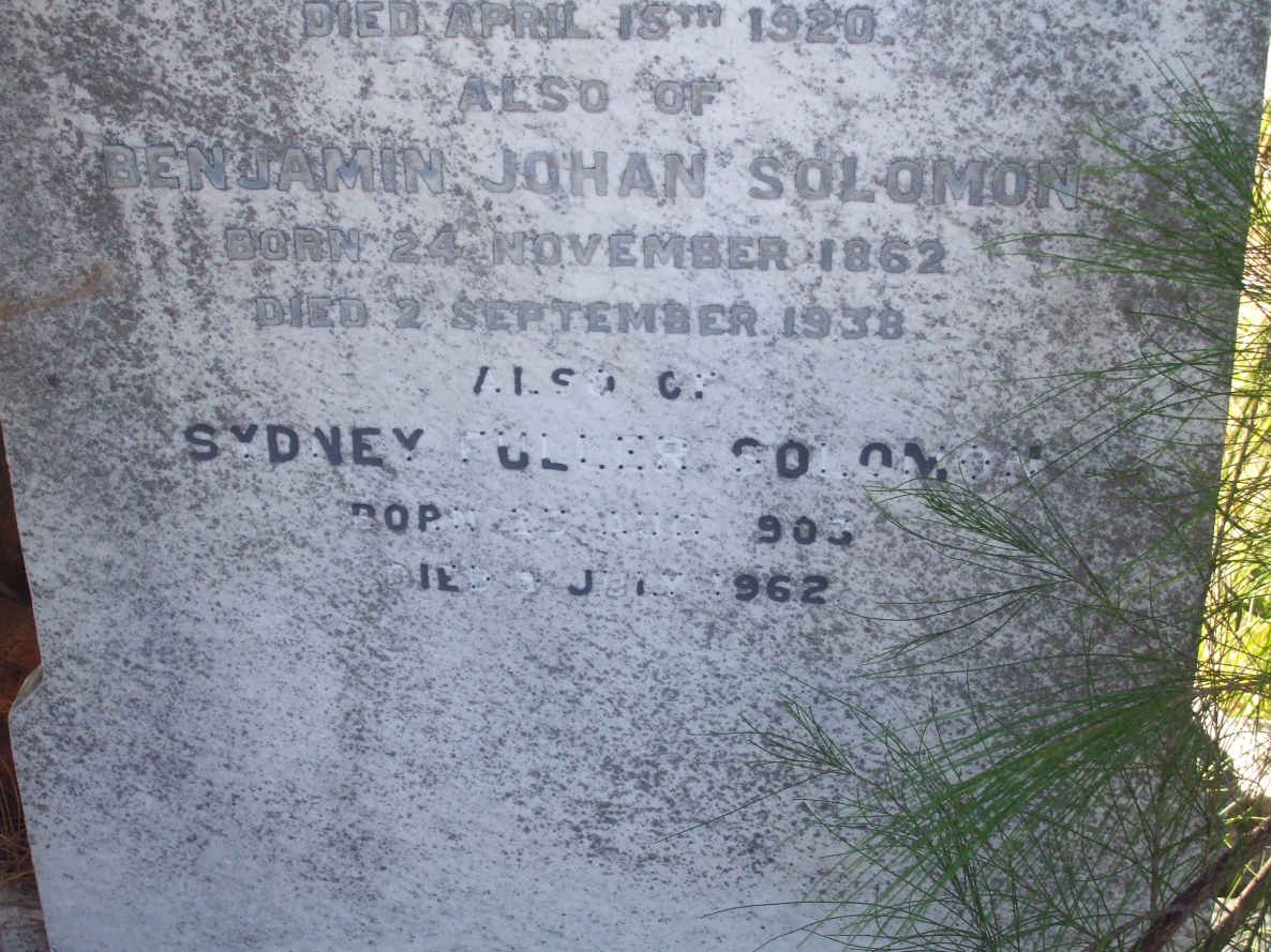 SOLOMON Sydney Fuller 1903-1962
