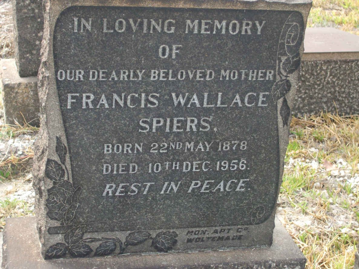 SPIERS Fancis Wallace 1878-1956