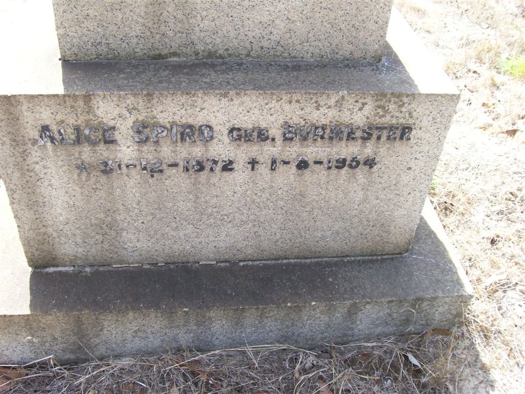 SPIRO Alice nee BURMESTER 1872-1954