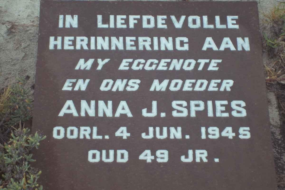 SPIES Anna J. -1945