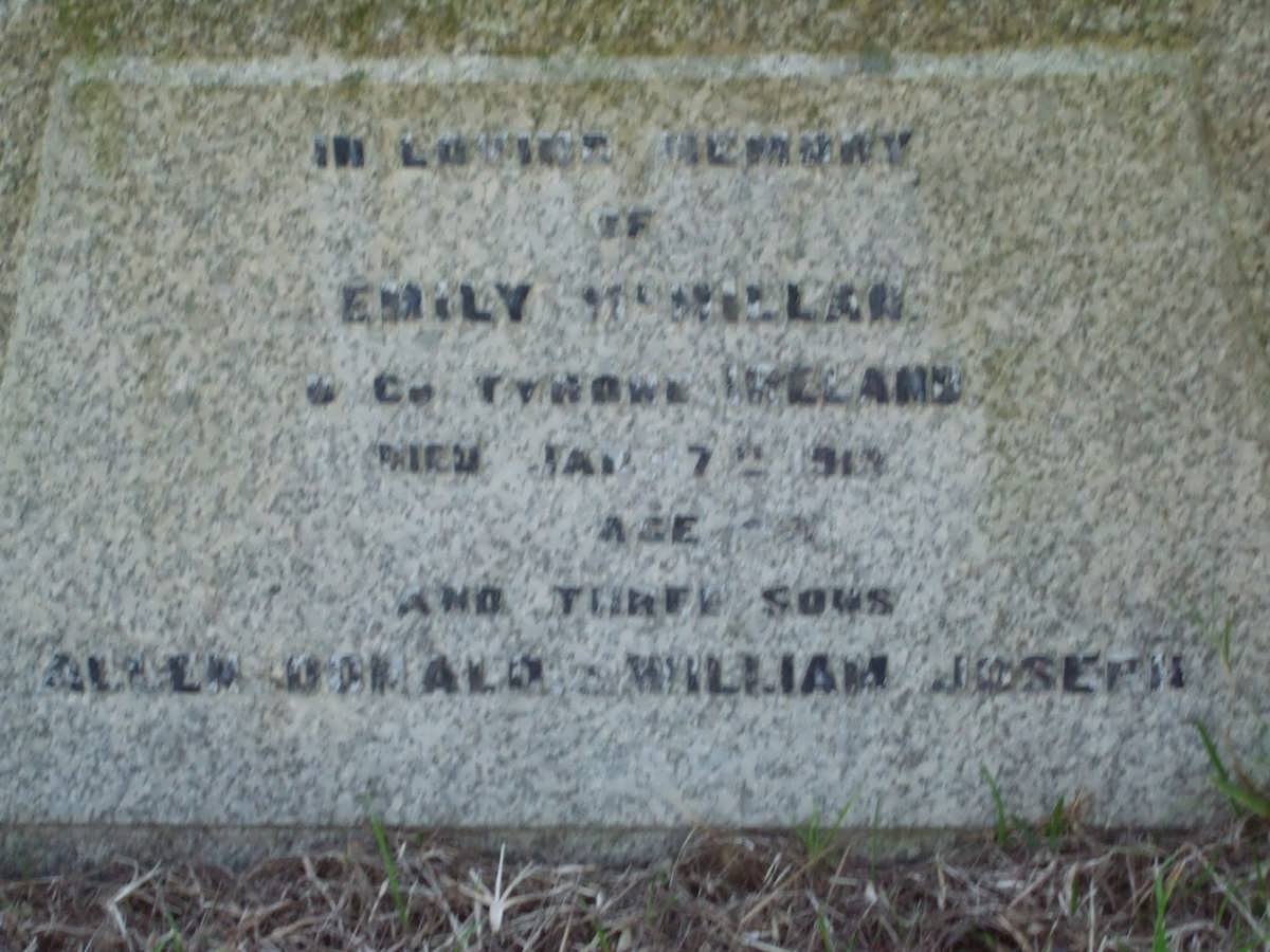 McMILLAN Emily :: McMILLAN William Joseph :: McMILLAN Allan :: McMILLAN Donald