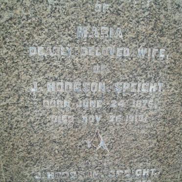 SPEIGHT J. Hodgson 1873-1935 &amp; Maria 1876-1919