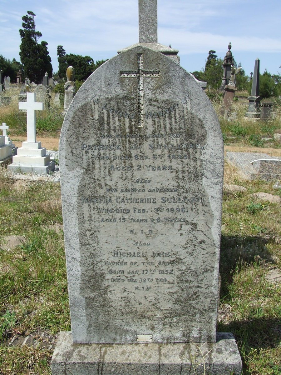 SULLIVAN Michael John 1852-1919 :: SULLIVAN Patrick J. -1895 :: SULLIVAN Martha Catherine -1896