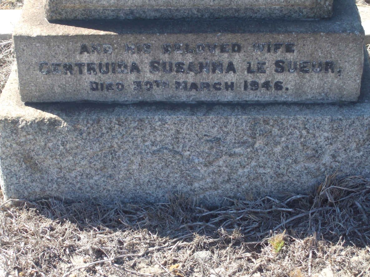 SUEUR Gertruida Susanna, le -1946